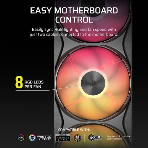 Corsair RS360 II ARGB Unified Frame 360mm PWM Cabinet Fan